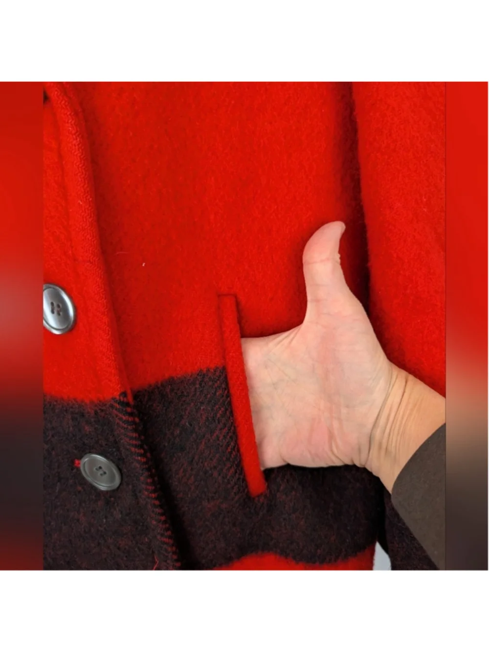HUDSON’S BAY COMPANY 100% wool vintage 1950s-1970s red point jacket S GUC